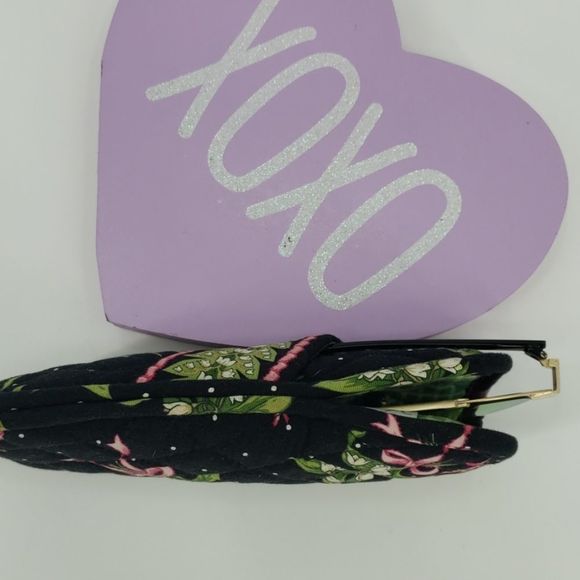 VERA BRADLEY black and green glasses case - Picture 3 of 4